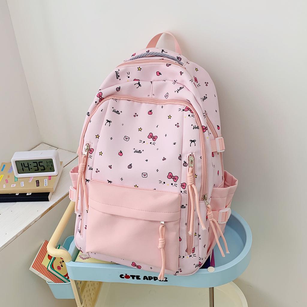 Schoolbag new high-value Japanese fresh and sweet literary and cute butterfly backpack junior high school students lightweight travel backpack