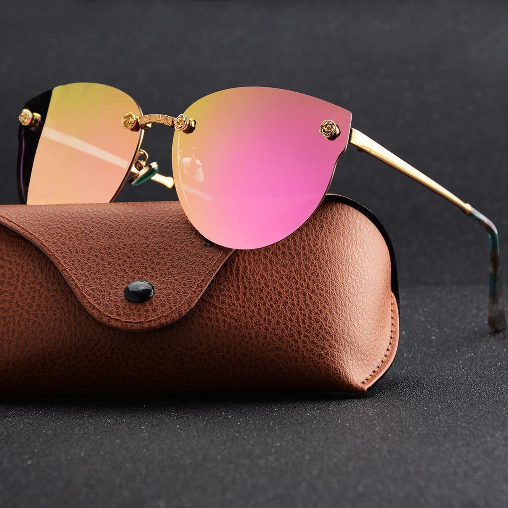 Stylish Steampunk Vintage Cat Eye Polarized Sunglasses For Fashionable Ladies
