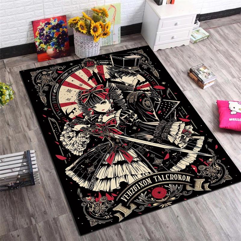 Tappeto Antiscivolo Vintage Circo Lolita, Tappeto per Camera da Letto Soggiorno