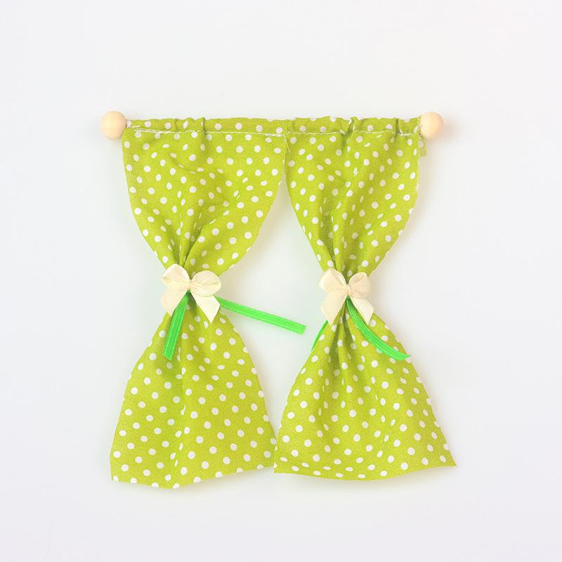 1:12 Miniature Curtain White Fabric Lace Door Curtain Window Decor Model Bedroom Living Room Furniture Decor Toy