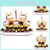 Delightful Hand-painted Christmas Reindeer Hanging Decorations Set Of Festive Resin Ornaments