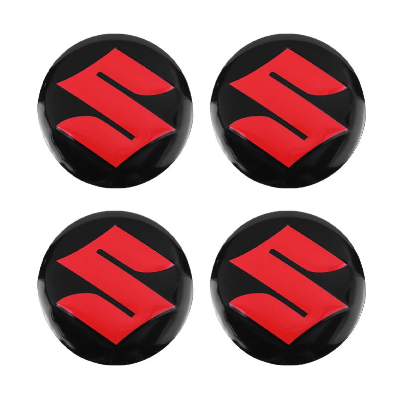 4Pcs Car Emblem Wheel Hub Center Cap Sticker Rim Badge Cover For Suzuki SX4 Swift Jimny Ignis Alto S-cross Vitara Celerio Across