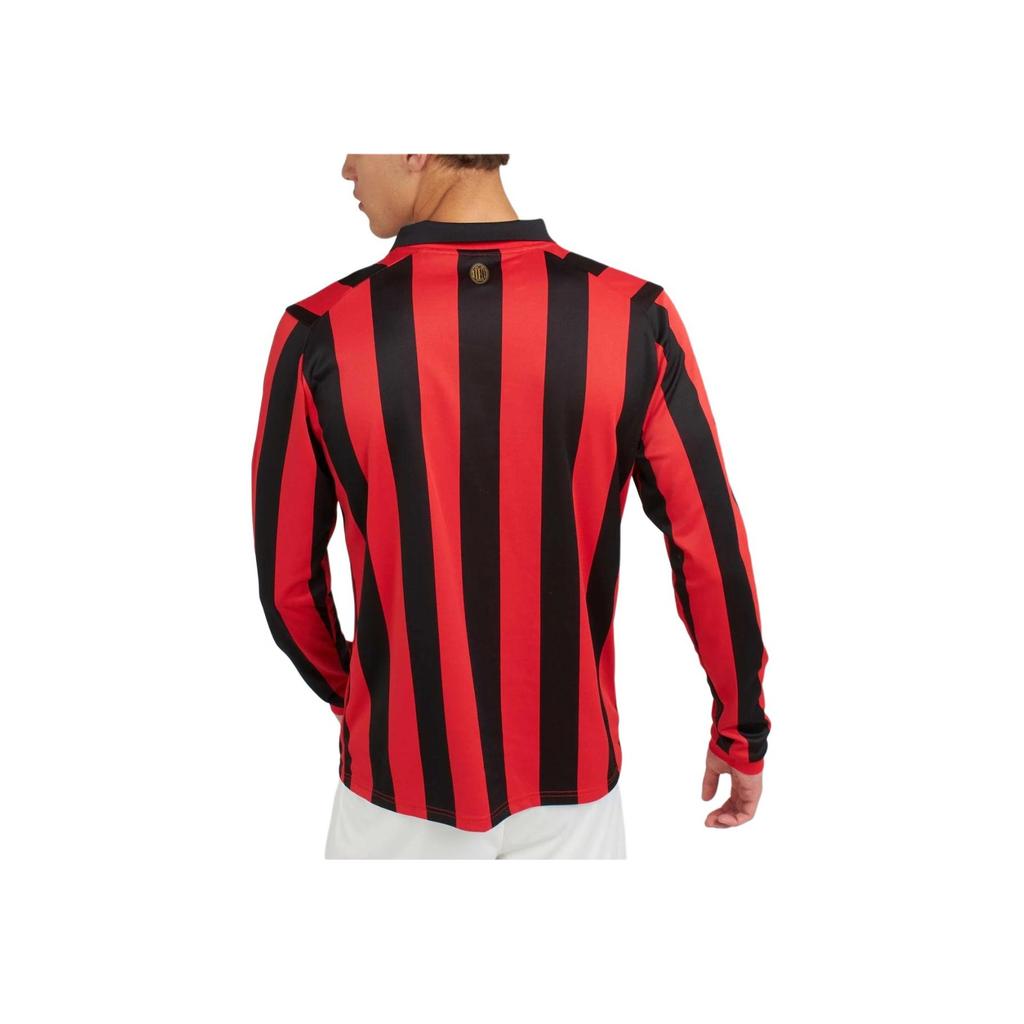 Puma Maglia da calcio comoda a righe color block casual traspirante ad asciugatura rapida a maniche lunghe edizione 125° anniversario AC Milan 77505204