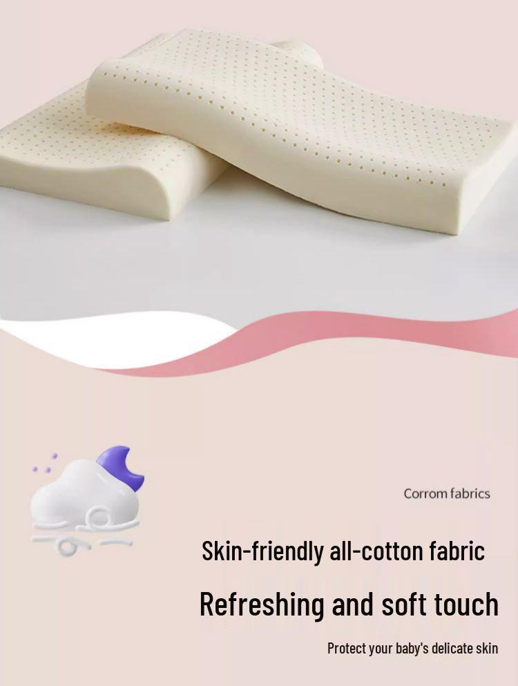 G5ZG5Z Latex Pillow: Removable, Washable Core for Kids & Babies; Neck Support for Cervical Vertebrae; Ideal for Primary School & Kindergarten.