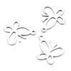 20Pcs Stainless Steel Butterfly Charms Pendants for Bracelets Earring DIY