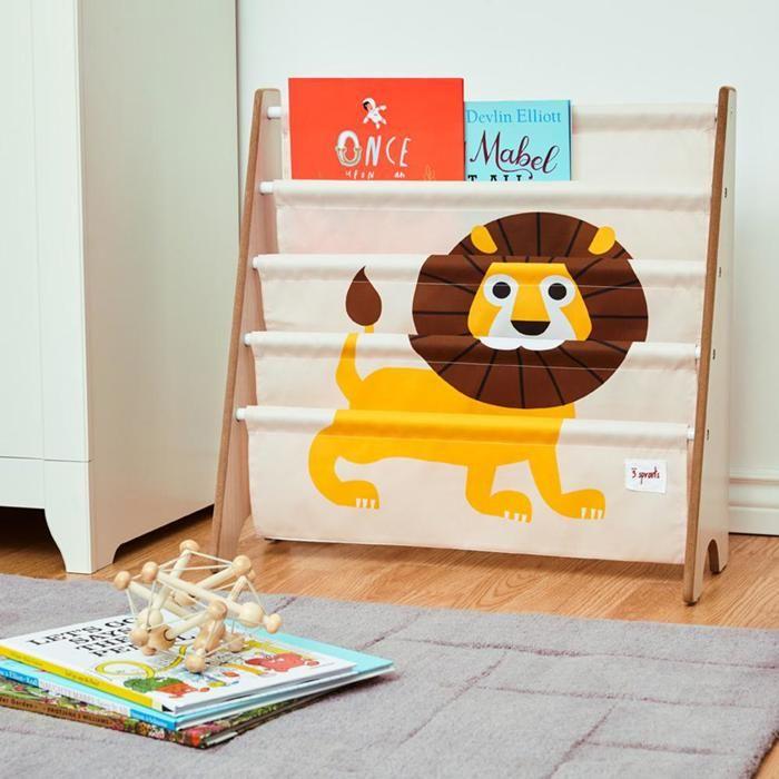 Rangement - Lion - Enfant - Beige - 4 compartiments - Hauteur adaptée