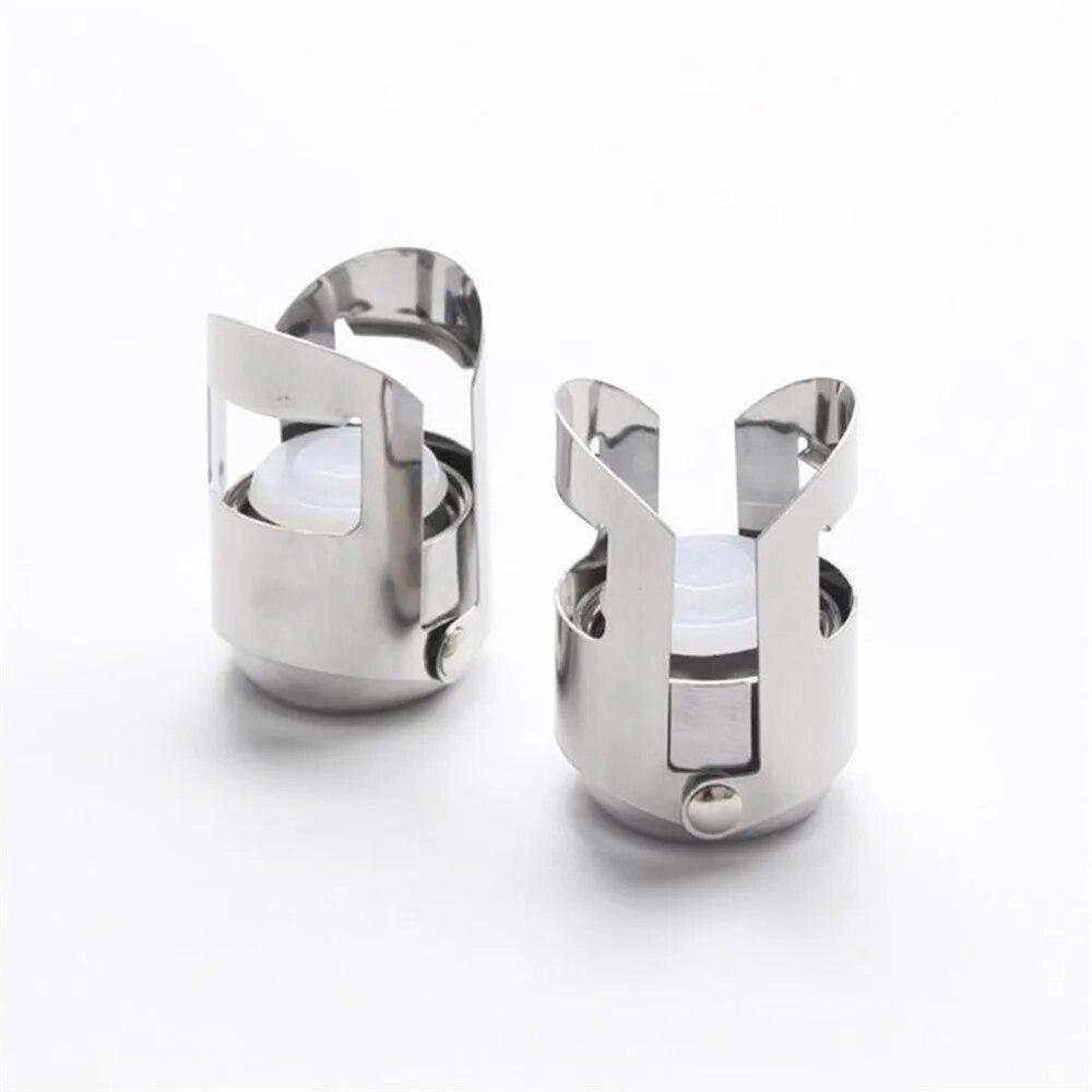 Stainless Steel Sparkling Wine Stopper Double Button Champagne Stopper for Home and Bars Bubble Fizzy Bottles from 15-20mm