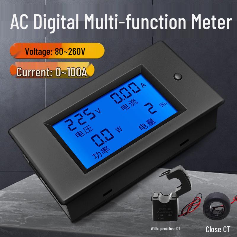 Peacefair AC Digital Multifunction Power Meter: Voltage, Current, Watt, and Electricity Measurement.