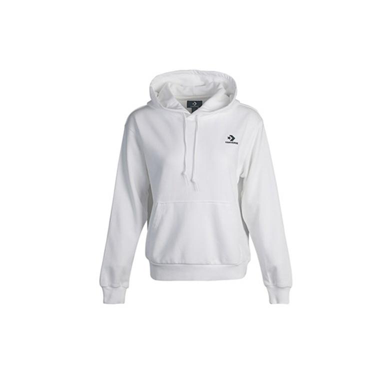 (WMNS) Converse Small logo Long-sleeve Hooded Sweater White Women s 10019442-A12 M