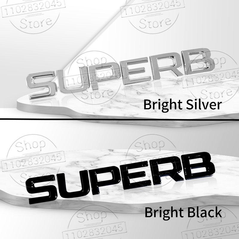 FSNK8 3D Car Decor Fender Emblem Trunk Decal Sticker For Skoda 4x4 Kodiaq Superb Octavia Karoq Kamiq Yeti Karoq Fabia Accessories