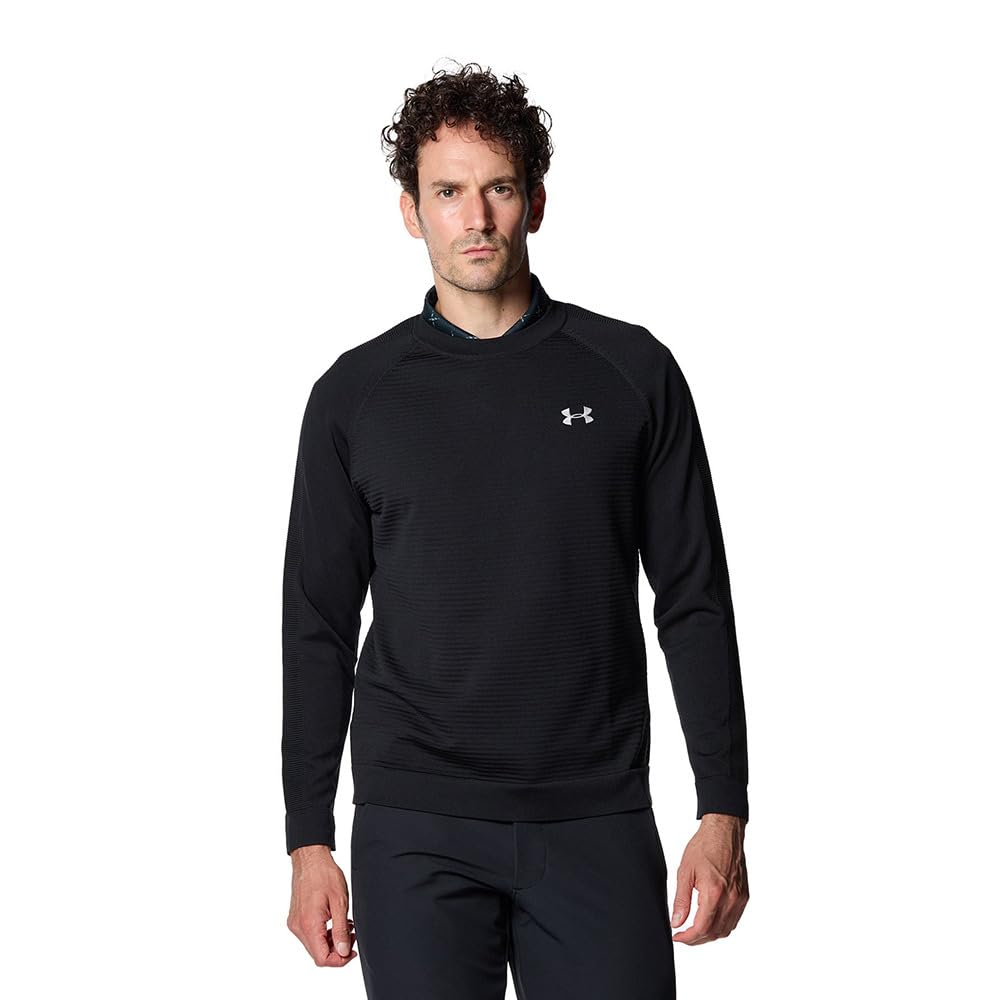 

UA Intelliknit Crew Sweater Black Mod Gray MD [Under Armour]