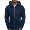 Plus Size Men's Zip Arm Hoodie: Autumn/Winter Sports Casual Sweatshirt Jacket