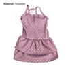 Dog Dress Eye-Catching Cartoon Pattern Vibrant Color Summer Small Dog Princess Cosplay Costume for Home Wear