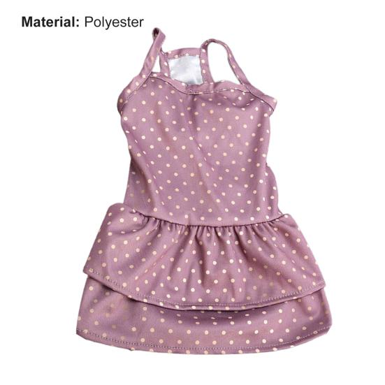Dog Dress Eye-Catching Cartoon Pattern Vibrant Color Summer Small Dog Princess Cosplay Costume for Home Wear