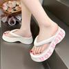 Thick-soled Height-enhancing Flip-flops for Women Fashionable Non-slip Soft-soled Beach Shoes for Summer Wear