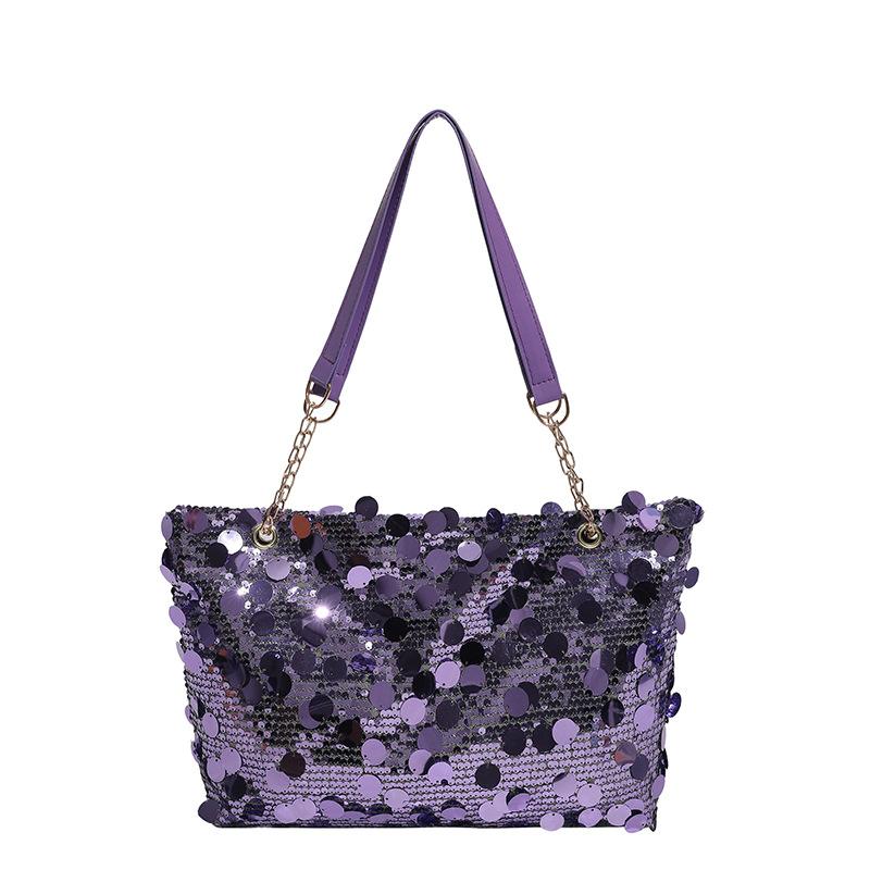 

Underarm bag women s new summer and spring fashion sequins shoulder messenger bag versatile фіолетовий