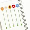 5 Pcs Decorative Bookmarks for Book Reading Crochet Flowers Page Marker Creative Bookmarks Knitted Daisy Book Markers