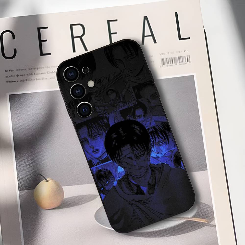 L-Levi Ackerman A-Attack On T-Titans Phone Case For Samsung S25,S24,S21,S22,S23,S30,Ultra,S20,Plus,Soft Silicone Black Cover