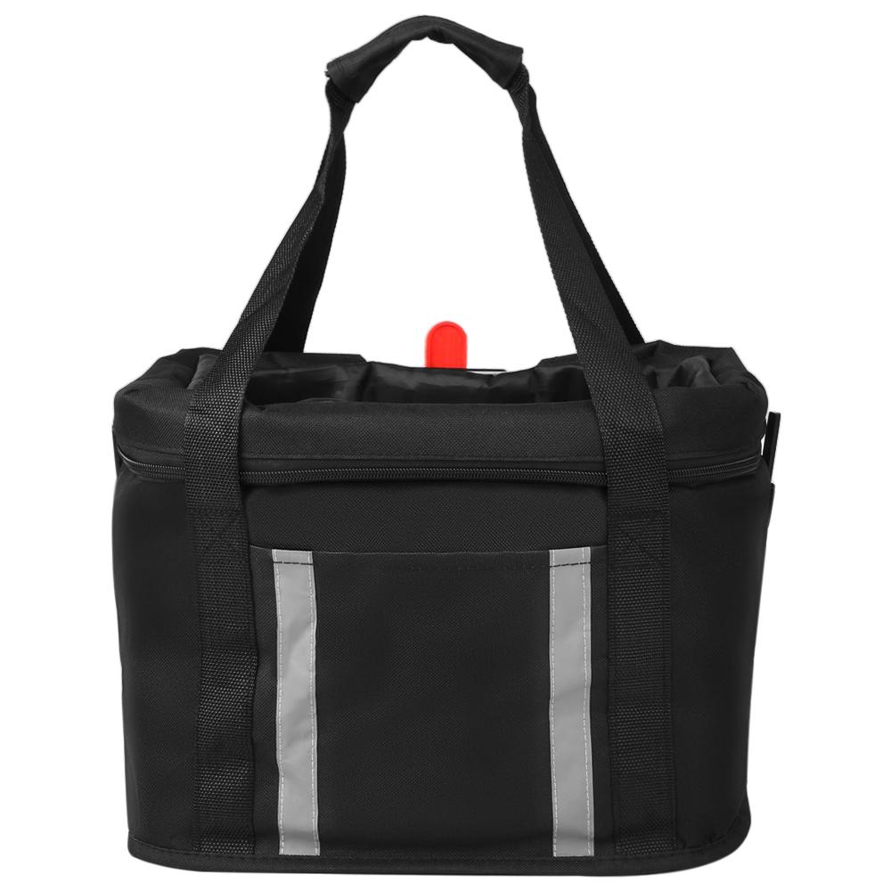 Skládací košík na kolo s reflexními proužky Odnímatelný přední košík na řídítka Přepravka na kočku Psa