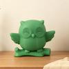 3D Printed Owl Figurine Cute Owl on Tree Branch Statue Mini Forest Animal Ornament for Home Office Table Desk Mantle TV Stand Bookshelf Decor