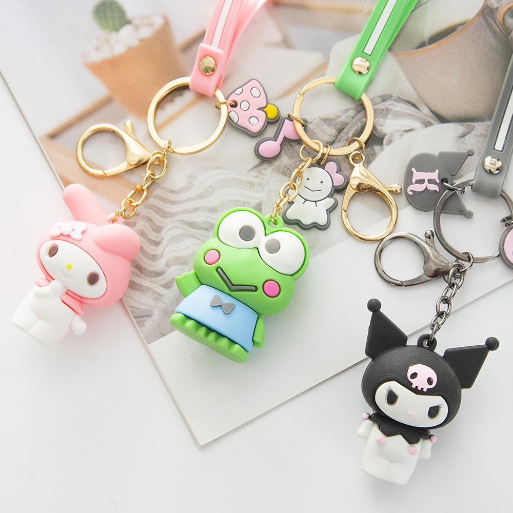 Hello Kitty Keychain Kawaii Cartoon Kuromi Car Key Ring Melody Cute Cinnamoroll Backpack Pendant Ornaments Girls Gifts