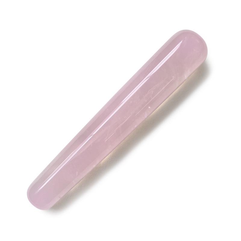 Set Gua Sha din Cuarț Roz în Formă de Inimă și Roller Facial din Cristal de Jad