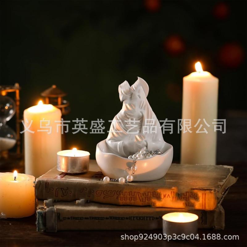 Goddess Gift Decorative Bowl Bookshelf Console Table Jewelry Display Stand Home Resin