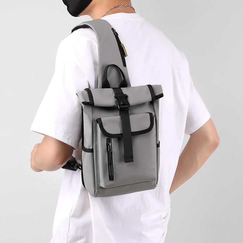 Chest Bag Men's Crossbody Bag Backpack Multi-function Storage Bag Shoulder Bag Simple Chest Bag Carry Bag