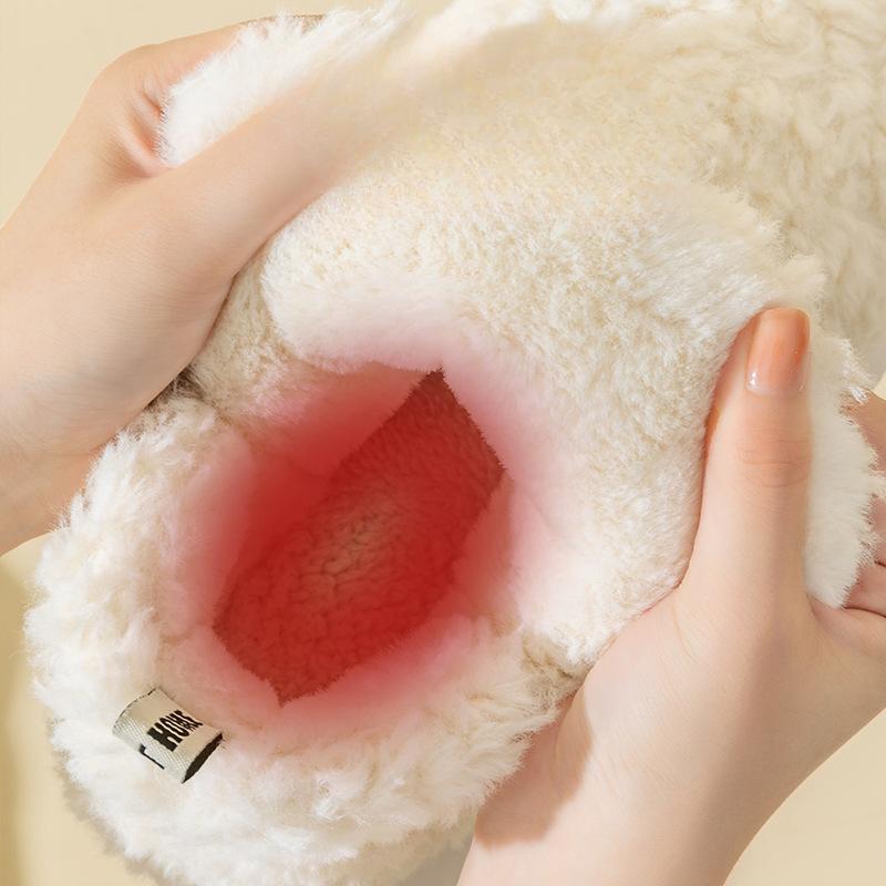 Schneestiefel mit dicker Sohle für Damen, Warme und verdickte rutschfeste Baumwollschuhe für Damen-Oberbekleidung