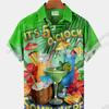 Camicia Tropic Pappagallo Tramonto Uomo Donna Moda Aloha Spiaggia Vacanza Camicia Hawaiana Manica Corta Camicetta Festiva Uomo camisa