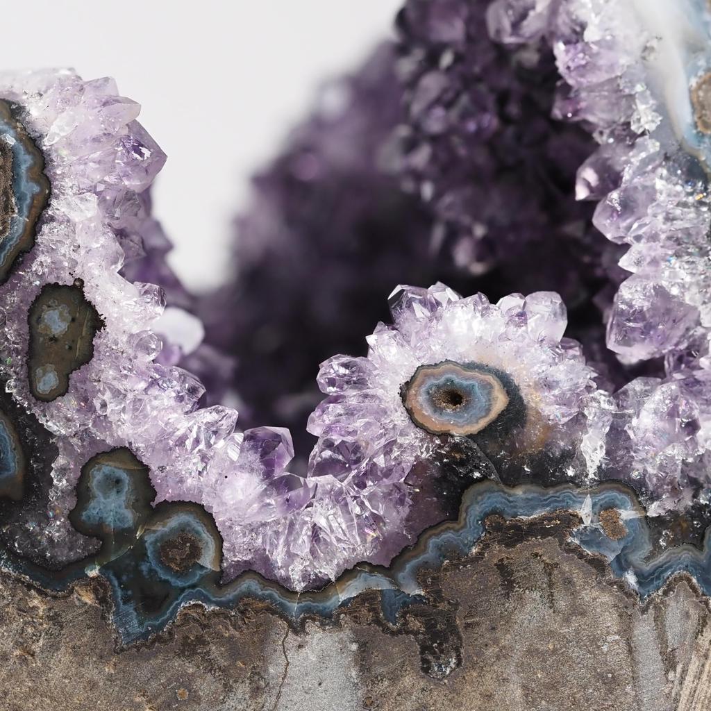 stone Natural Mineral Amethyst Cluster Uruguay Crystal of a [N2 Natural] (Amethyst Geode) - - (71 "One Kind" Approx. 1148g, 100x115x98mm)