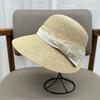 Day Single Lafite Grass Hand-woven Front Big Back Small Cap Women Summer Travel Sun Protection Cycling Breathable Straw Hat Sun Hat