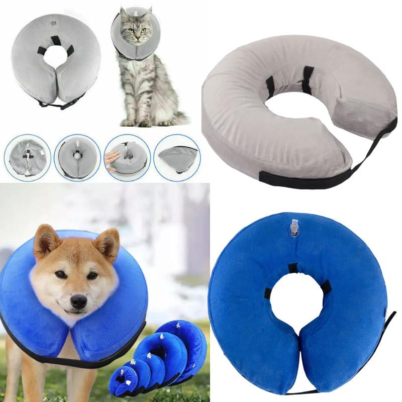 Comfortable Elizabethan Dog Collar Inflatable Protective Neck Cone For Pets In Pvc