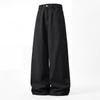 Men Loose Straight Cleanfit Denim Jeans Retro Casual Embroidered Long Pants