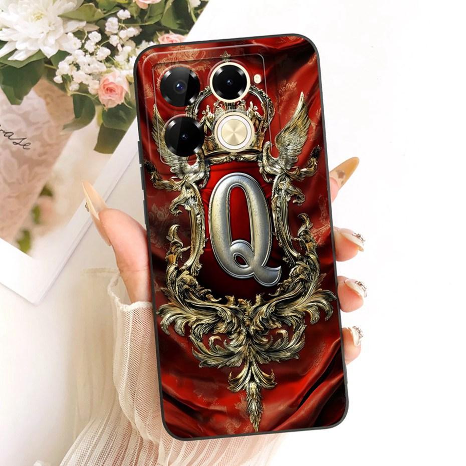 Fashion Crown Letter Couple Phone Case For Infinix Note 40 Pro Plus 5G 4G Note40 40Pro 40Pro+ Soft Silicone Cases Covers Bumpers