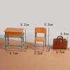 1:12 Puppenhaus Miniatur Simulation Klassenzimmer Schreibtisch Tafel Büchertasche Möbel Heim Modell Dekor Spielzeug Puppenhaus Zubehör