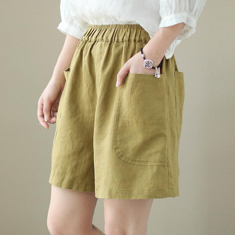 Women's Plus Size Summer Linen Cotton Shorts - New 2025 Casual Style
