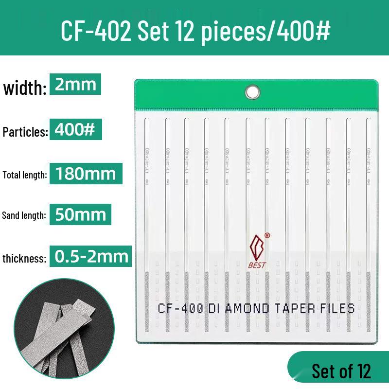 Diamond Electroplated Alloy File Set CF-400 with Carborundum - Free Shipping