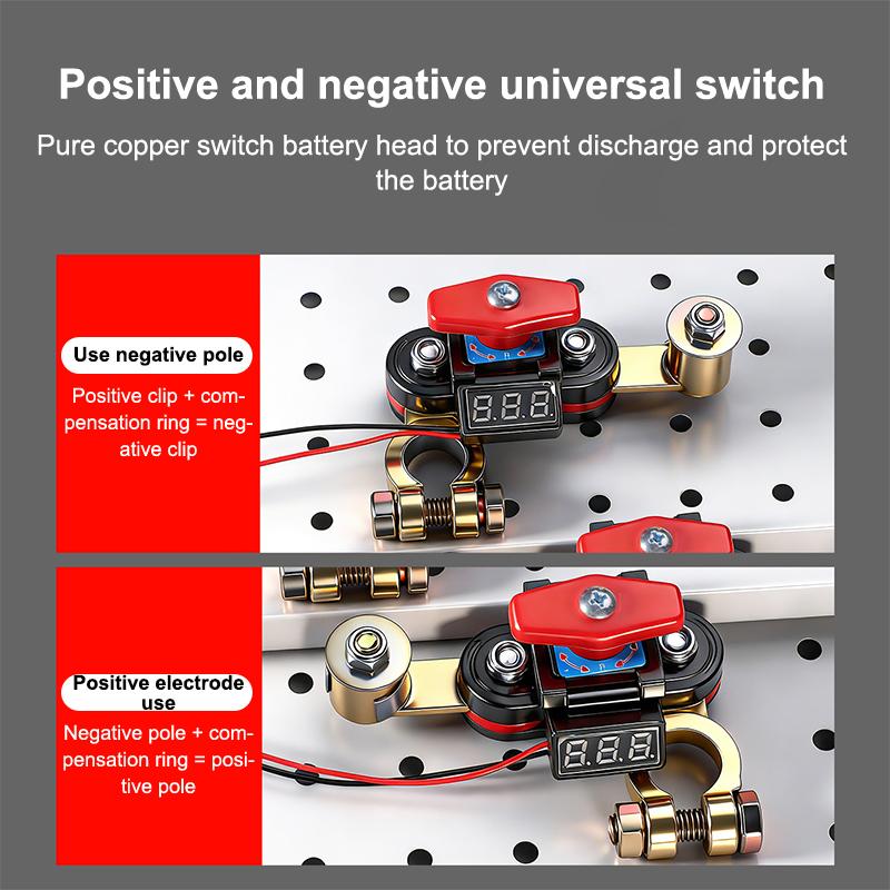 Automobile Battery Disconnect Switch Bidirectional Joint Rotatable Power Cut Off Easy Use for Truck RV Anti Theft Application