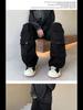 Men's American-Style Multi-Pocket Retro Hip-Hop Loose Straight Workwear Pants