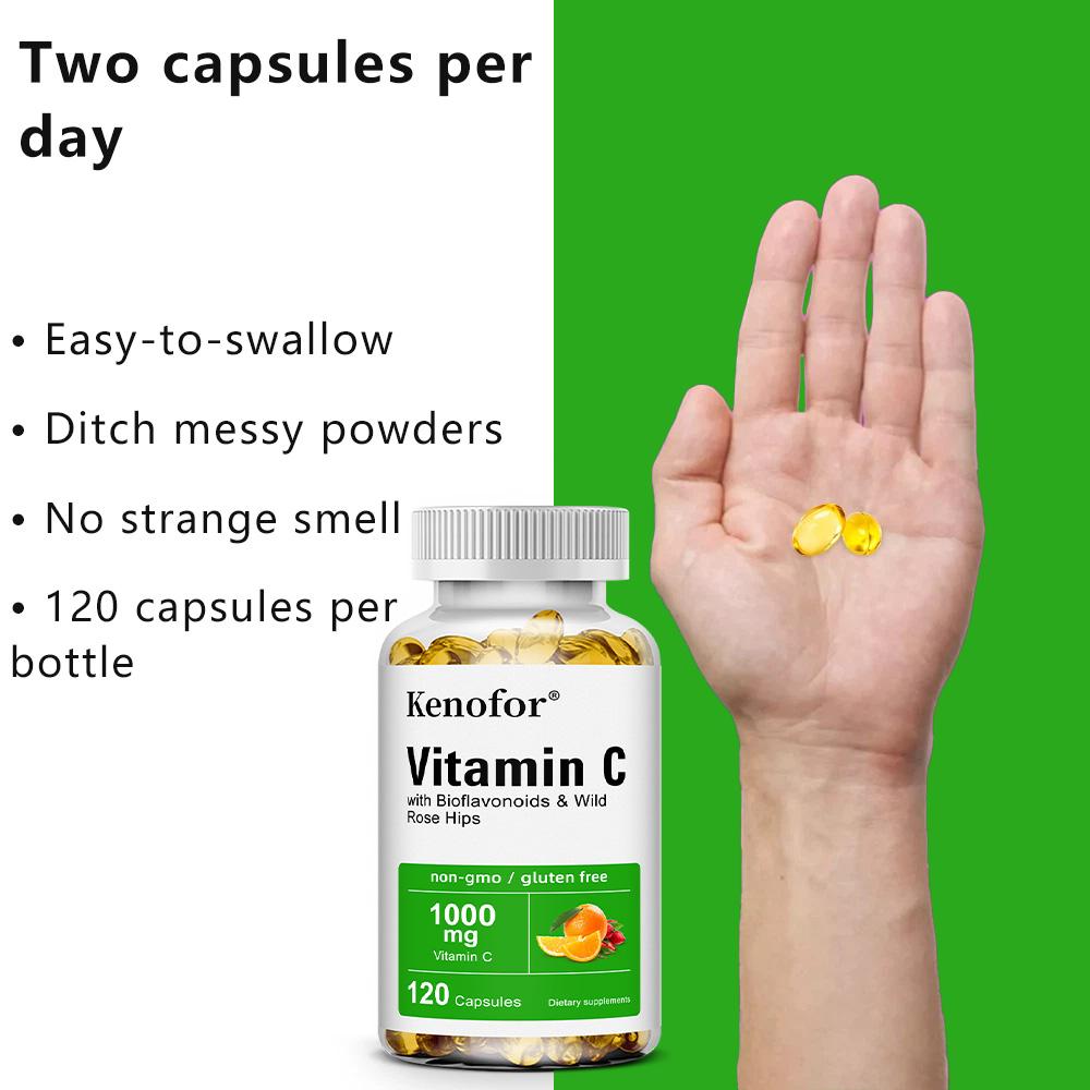 Vitamin C Dietary Supplement, With Citrus Bioflavonoid Complex, 120 Softgels Per Bottle