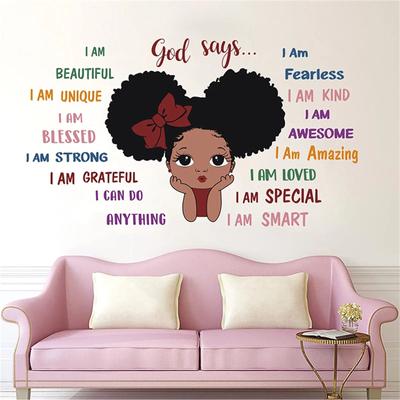 Inspirational Kindergarten Wall Decoration Stickers PVC Self-Adhesive Children's Room Bedroom Motivational Wall Stickers