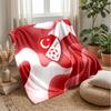 Turkey Football Printed Flannel Blanket Skin Friendly Warm Decorative Throw for Indoor Couch Bed Daily Use
