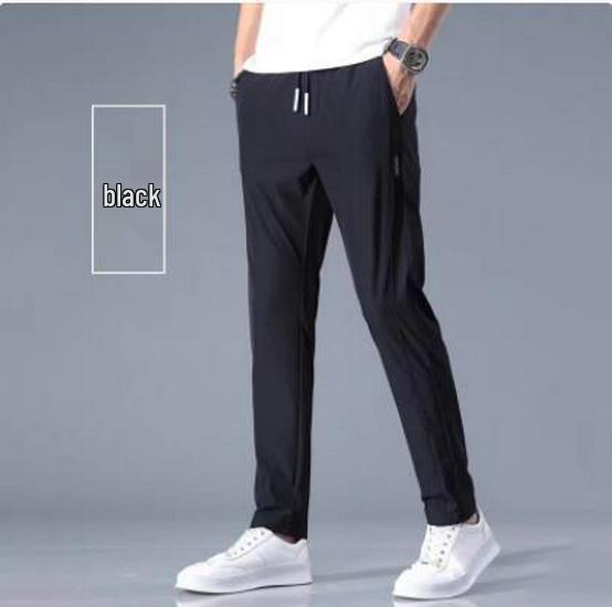 Men's Lightweight Quick-Dry Ice Silk Breathable Stretch Casual Pants