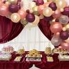 Kit de décoration - AYUQI - 102 PCS - Ballons confettis or rouge - Décoration mariage - Fête soirée