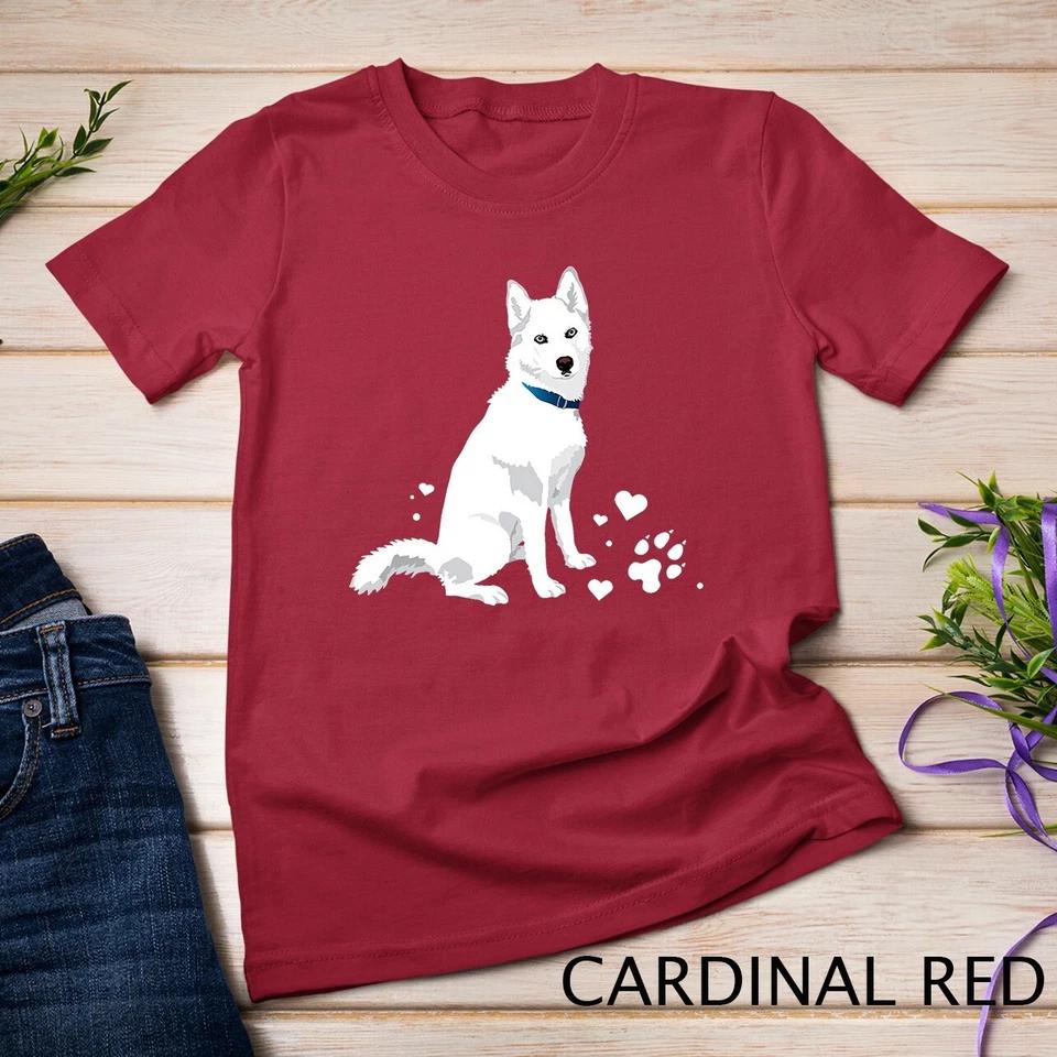 cute white Siberian Husky - sweet white Snow dog T-Shirt Unisex T-shirt 2 M