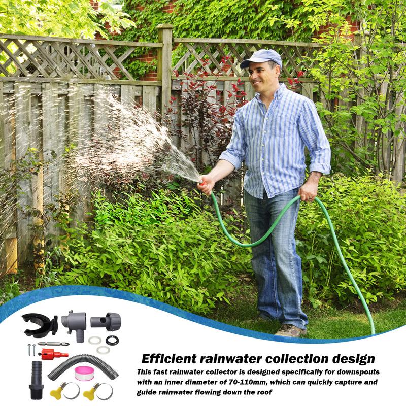 Diverter Kit For Rain Barrel Weatherproof Collection System Tank Connection Seal 1.64ft/3.28ft Hose Water Filtering Device For