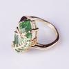 Transparent Rhinestone Ring Gemstone Emerald Faux Decor Dragonfly Ring for Wedding