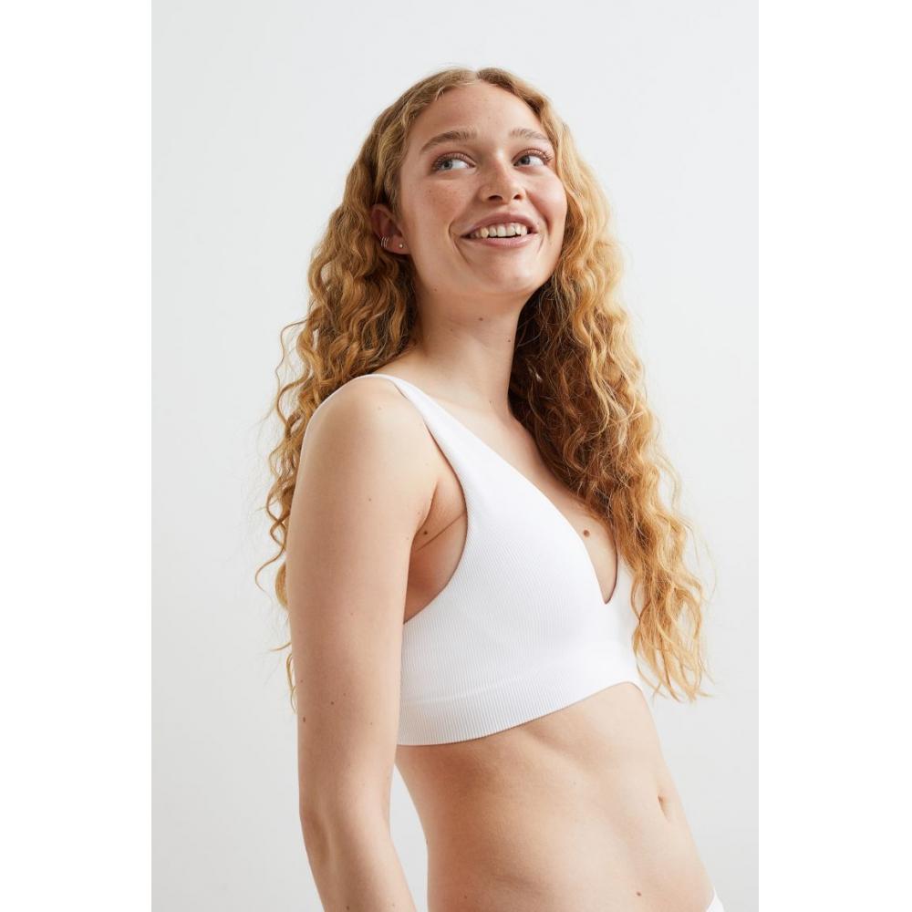 H&M Seamless Jersey Push-up Bra White