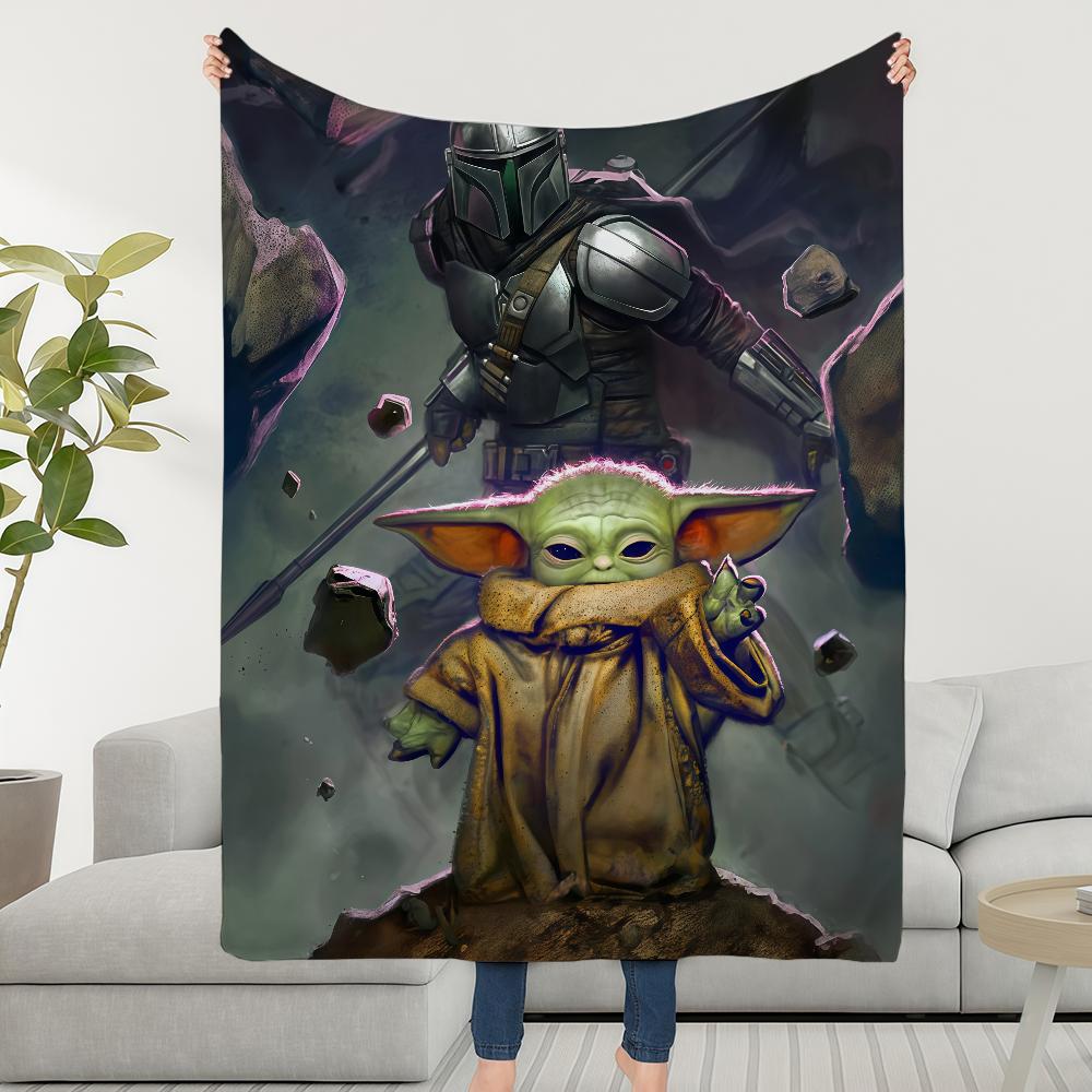 Blanket W-WARS-ES Throw Yoda S-STARS-ES Super Cosy Plush Living Room Sofa Couch Childish Birthday Gifts